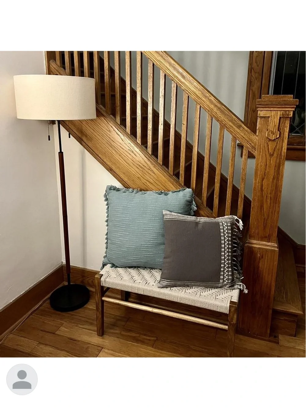 Threshold Euro Light Teal Blue Tassel Square Accent Pillow